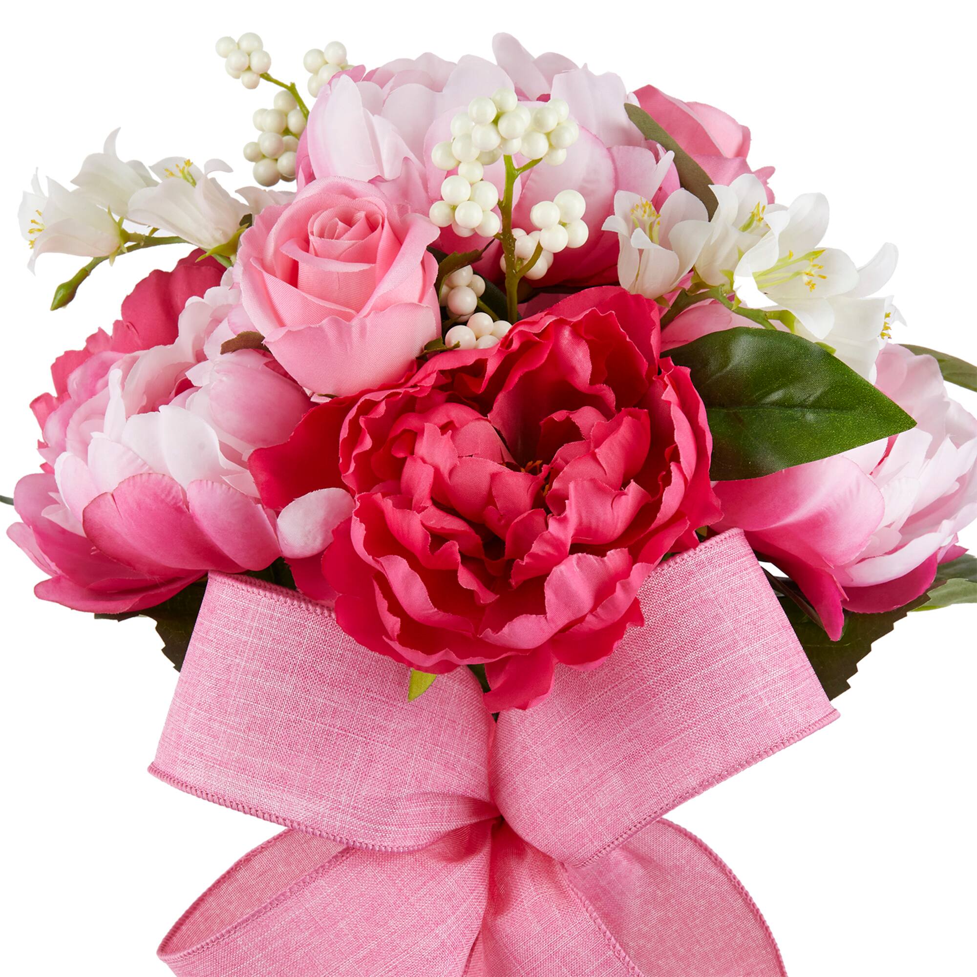 Pink & Cream Peony & Rose Remembrance Cone by Ashland